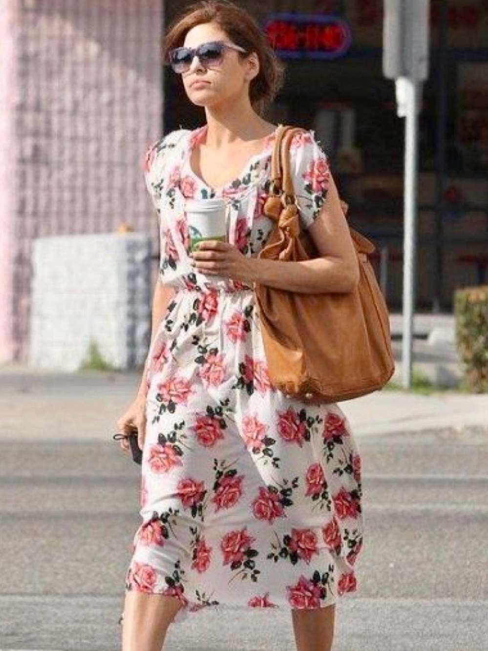 Anthropologie Daughters of the Revolution Rose Printed Raw Hem Midi Dress